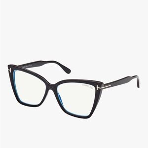 NIB Tom Ford Black Cat-Eye Sunglasses FT 5844